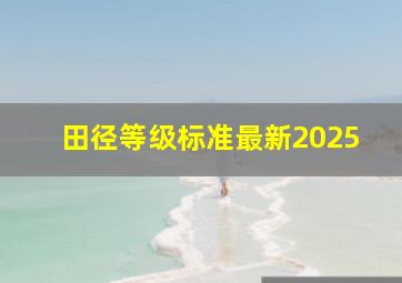 田径等级标准最新2025