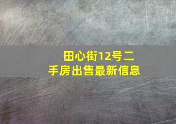 田心街12号二手房出售最新信息