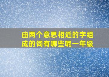 由两个意思相近的字组成的词有哪些呢一年级