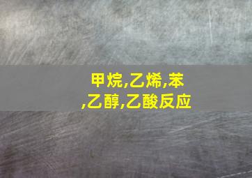 甲烷,乙烯,苯,乙醇,乙酸反应