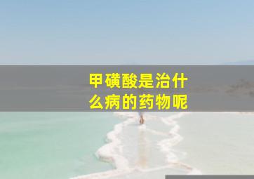 甲磺酸是治什么病的药物呢