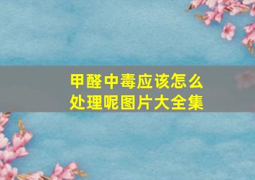 甲醛中毒应该怎么处理呢图片大全集