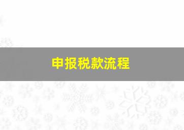 申报税款流程