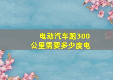 电动汽车跑300公里需要多少度电