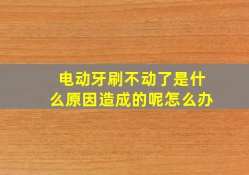 电动牙刷不动了是什么原因造成的呢怎么办