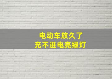 电动车放久了充不进电亮绿灯