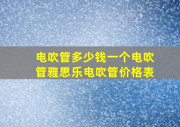 电吹管多少钱一个电吹管雅思乐电吹管价格表