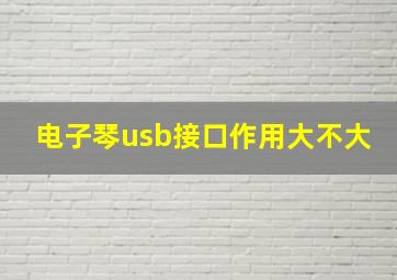 电子琴usb接口作用大不大