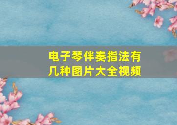 电子琴伴奏指法有几种图片大全视频