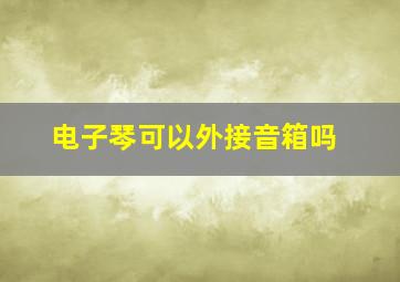 电子琴可以外接音箱吗