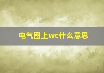 电气图上wc什么意思