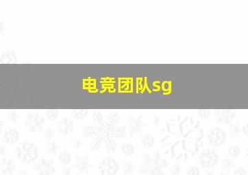 电竞团队sg