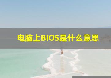 电脑上BIOS是什么意思