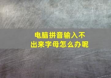 电脑拼音输入不出来字母怎么办呢