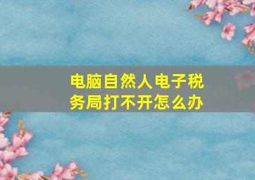 电脑自然人电子税务局打不开怎么办