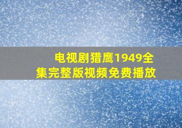 电视剧猎鹰1949全集完整版视频免费播放