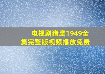 电视剧猎鹰1949全集完整版视频播放免费