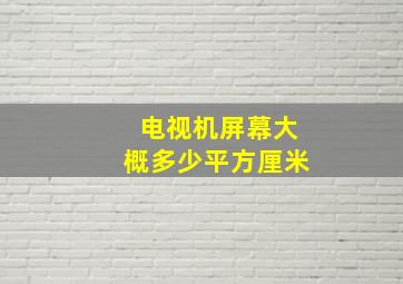 电视机屏幕大概多少平方厘米