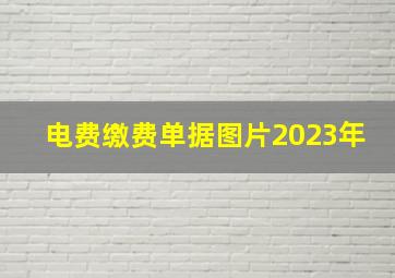 电费缴费单据图片2023年