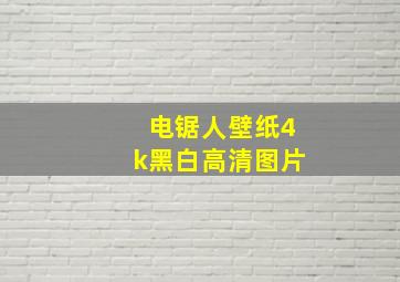 电锯人壁纸4k黑白高清图片