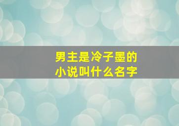 男主是冷子墨的小说叫什么名字