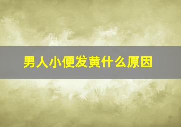 男人小便发黄什么原因