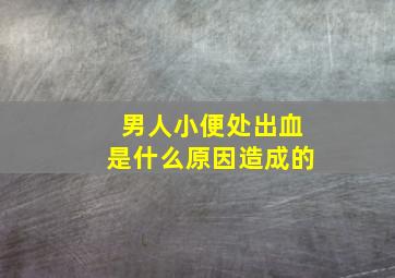 男人小便处出血是什么原因造成的