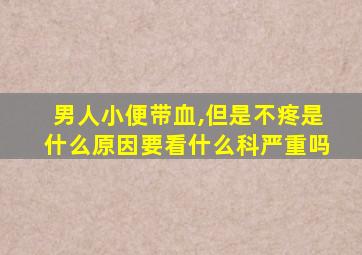 男人小便带血,但是不疼是什么原因要看什么科严重吗