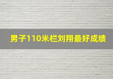 男子110米栏刘翔最好成绩