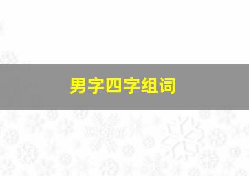 男字四字组词