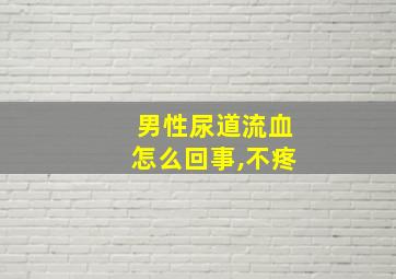 男性尿道流血怎么回事,不疼