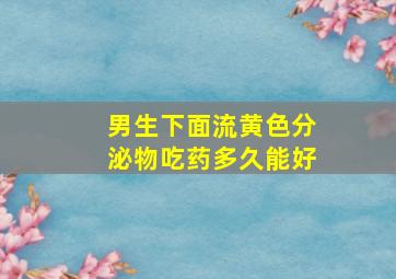 男生下面流黄色分泌物吃药多久能好