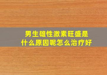 男生雄性激素旺盛是什么原因呢怎么治疗好