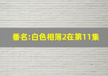 番名:白色相簿2在第11集