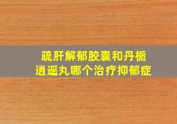 疏肝解郁胶囊和丹栀逍遥丸哪个治疗抑郁症