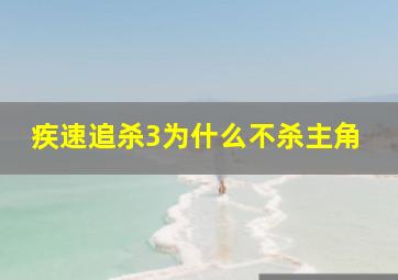 疾速追杀3为什么不杀主角