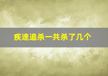 疾速追杀一共杀了几个