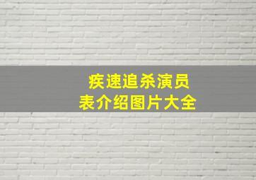 疾速追杀演员表介绍图片大全