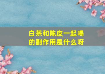 白茶和陈皮一起喝的副作用是什么呀