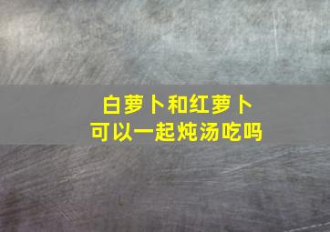 白萝卜和红萝卜可以一起炖汤吃吗