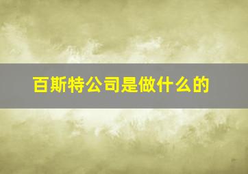 百斯特公司是做什么的