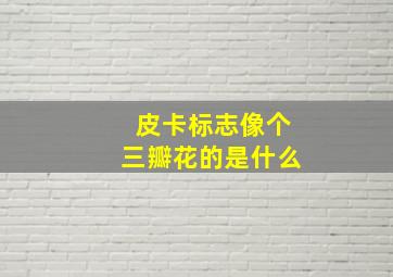 皮卡标志像个三瓣花的是什么