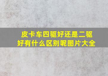 皮卡车四驱好还是二驱好有什么区别呢图片大全