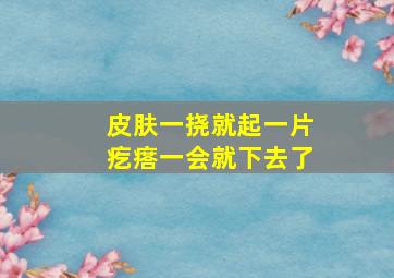 皮肤一挠就起一片疙瘩一会就下去了