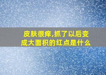 皮肤很痒,抓了以后变成大面积的红点是什么