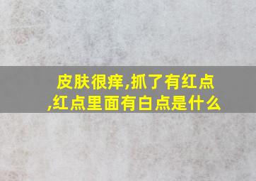 皮肤很痒,抓了有红点,红点里面有白点是什么