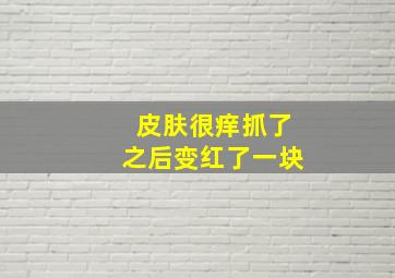 皮肤很痒抓了之后变红了一块