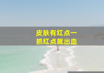 皮肤有红点一抓红点就出血