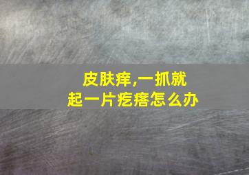 皮肤痒,一抓就起一片疙瘩怎么办