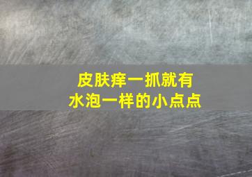 皮肤痒一抓就有水泡一样的小点点